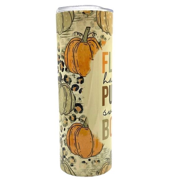 Fall Insulated Mug Tumbler Pumpkin 20 oz Hot/Cold Skinny - Picture 5 of 7
